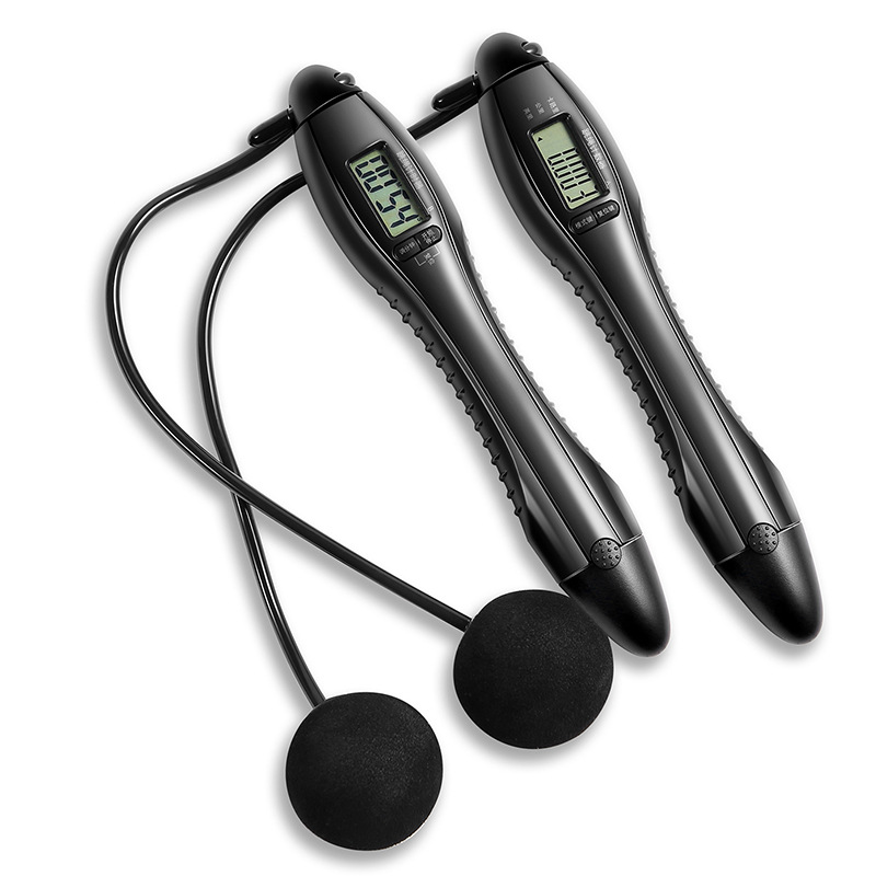 Steel Wire Jump Rope 60 Seconds Timing Ringing Reminder Counting Meter Calories Student Competition Skipping Rope