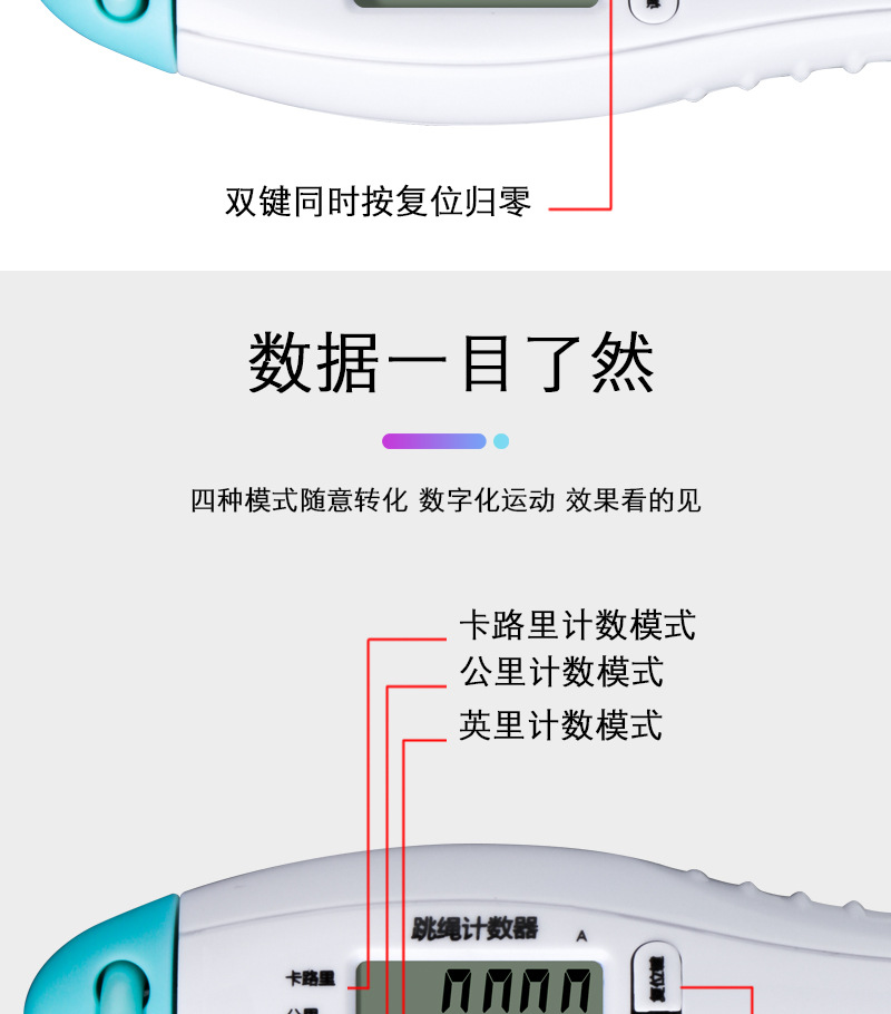 Steel Wire Jump Rope 60 Seconds Timing Ringing Reminder Counting Meter Calories Student Competition Skipping Rope