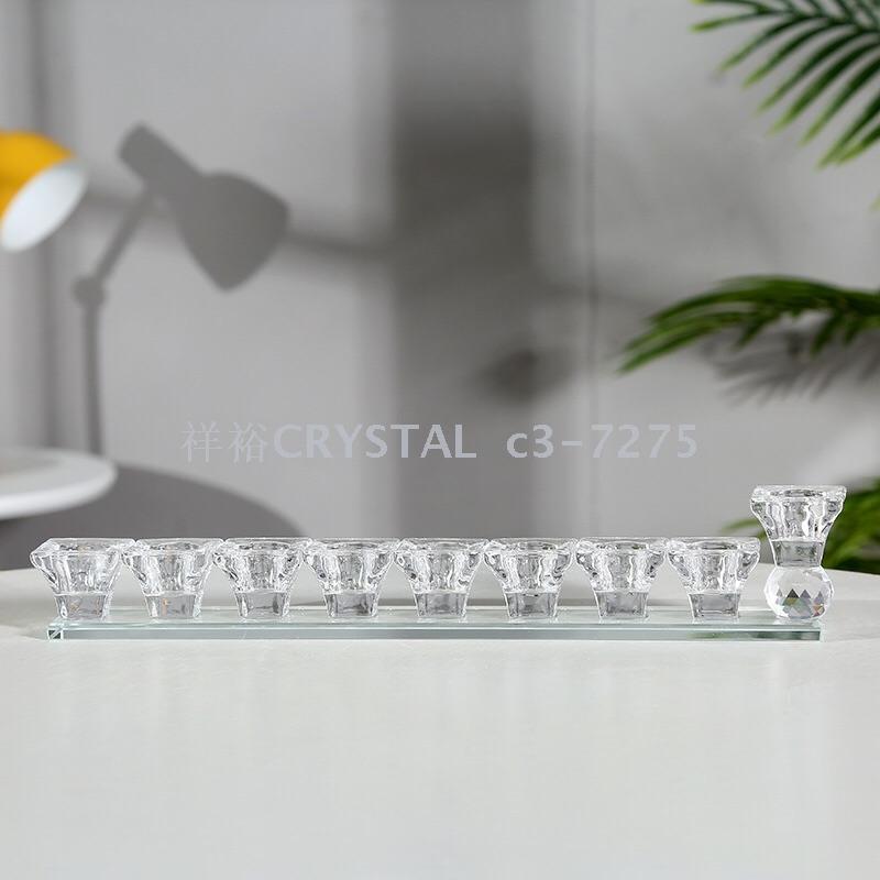 Crystal crafts hotel banquet crystal nine head candlestick