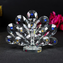 European Crystal Glass Candlestick Brilliant Restaurant Decoration Candle Holder Candlelight Dinner Candlestick Modern Crystal Crafts