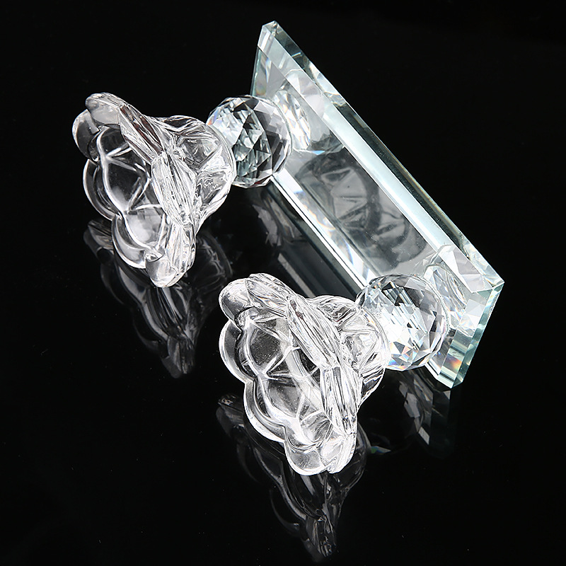 Factory Direct Sales 2020 New Transparent Glass Candlestick Double-Headed Decoration Modern Minimalist Style Crystal Crafts