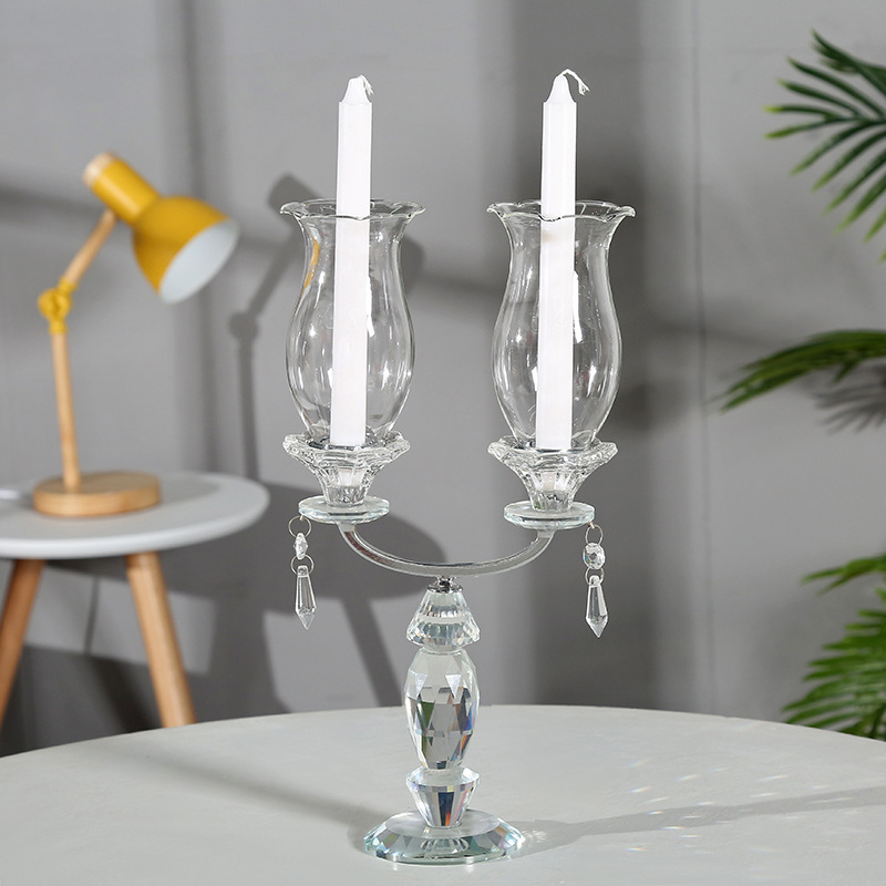 Factory Promotion European-Style Glass Crystal Crafts Artificial Grinding Candlestick Decoration Fashion Home Decoration Batch Factory Promotion European-Style Glass Crystal Crafts Artificial Grinding Candlestick Decoration Fashion Home Decoration Batch