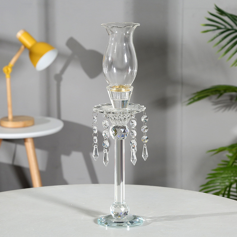 Factory Promotion European-Style Glass Crystal Crafts Artificial Grinding Candlestick Decoration Fashion Home Decoration Batch Factory Promotion European-Style Glass Crystal Crafts Artificial Grinding Candlestick Decoration Fashion Home Decoration Batch