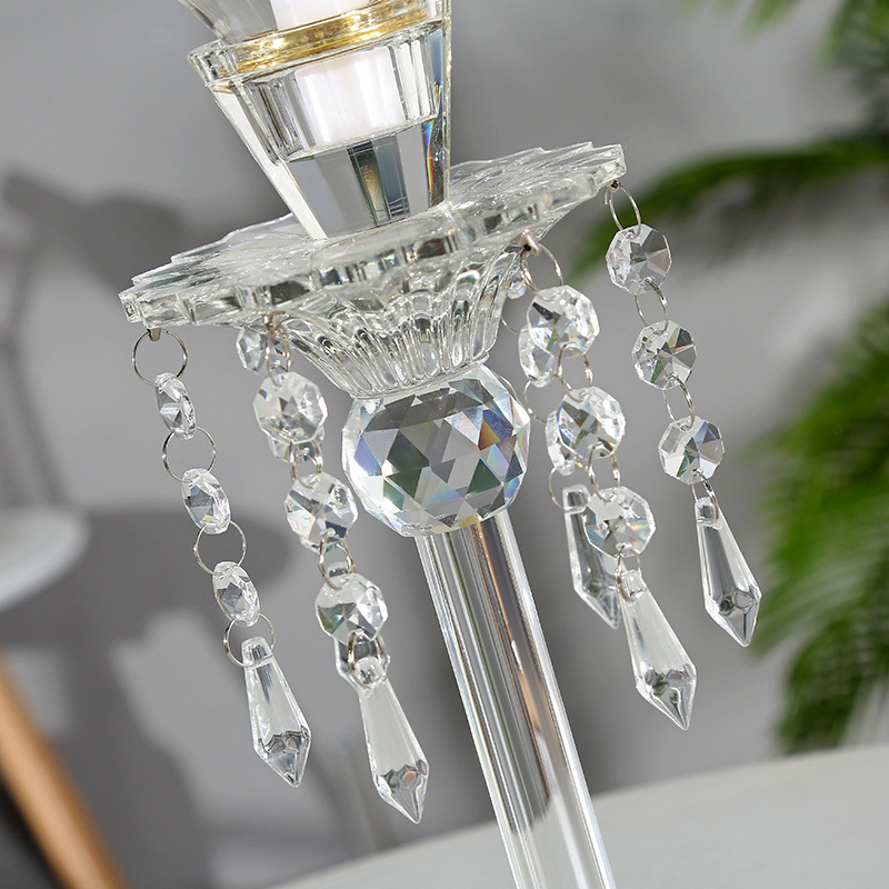 Factory Promotion European-Style Glass Crystal Crafts Artificial Grinding Candlestick Decoration Fashion Home Decoration Batch Factory Promotion European-Style Glass Crystal Crafts Artificial Grinding Candlestick Decoration Fashion Home Decoration Batch