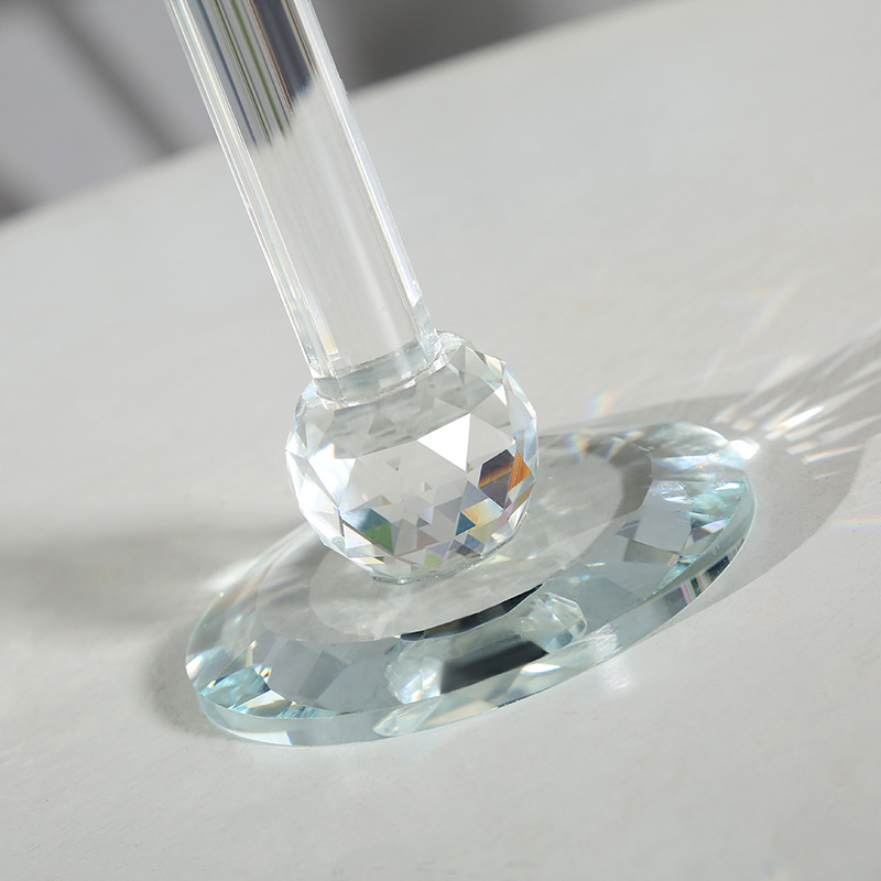 Factory Promotion European-Style Glass Crystal Crafts Artificial Grinding Candlestick Decoration Fashion Home Decoration Batch Factory Promotion European-Style Glass Crystal Crafts Artificial Grinding Candlestick Decoration Fashion Home Decoration Batch