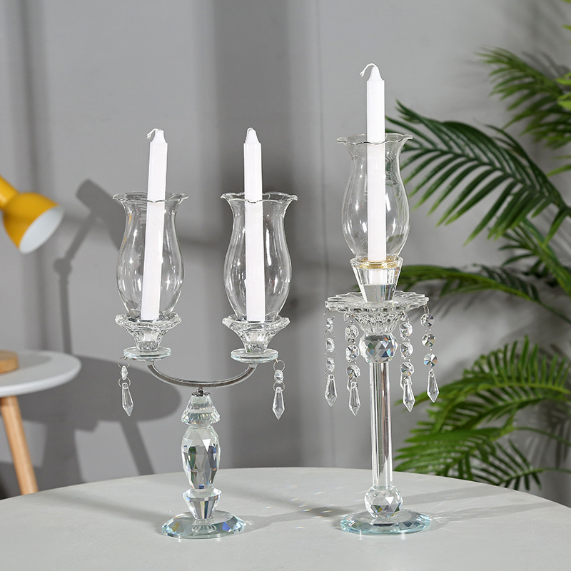 Factory Promotion European-Style Glass Crystal Crafts Artificial Grinding Candlestick Decoration Fashion Home Decoration Batch Factory Promotion European-Style Glass Crystal Crafts Artificial Grinding Candlestick Decoration Fashion Home Decoration Batch