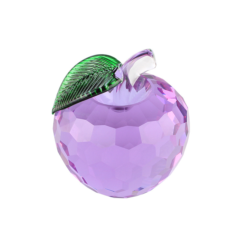 Christmas Eve Christmas Crystal Apple Color Crystal Souvenir Celebration Gift Crystal Crafts