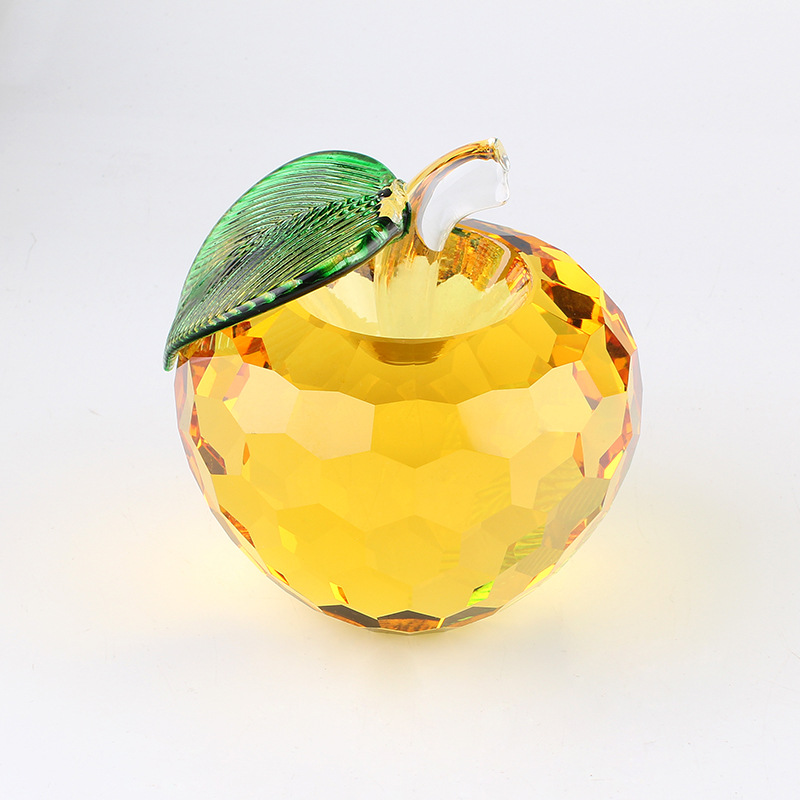 Christmas Eve Christmas Crystal Apple Color Crystal Souvenir Celebration Gift Crystal Crafts
