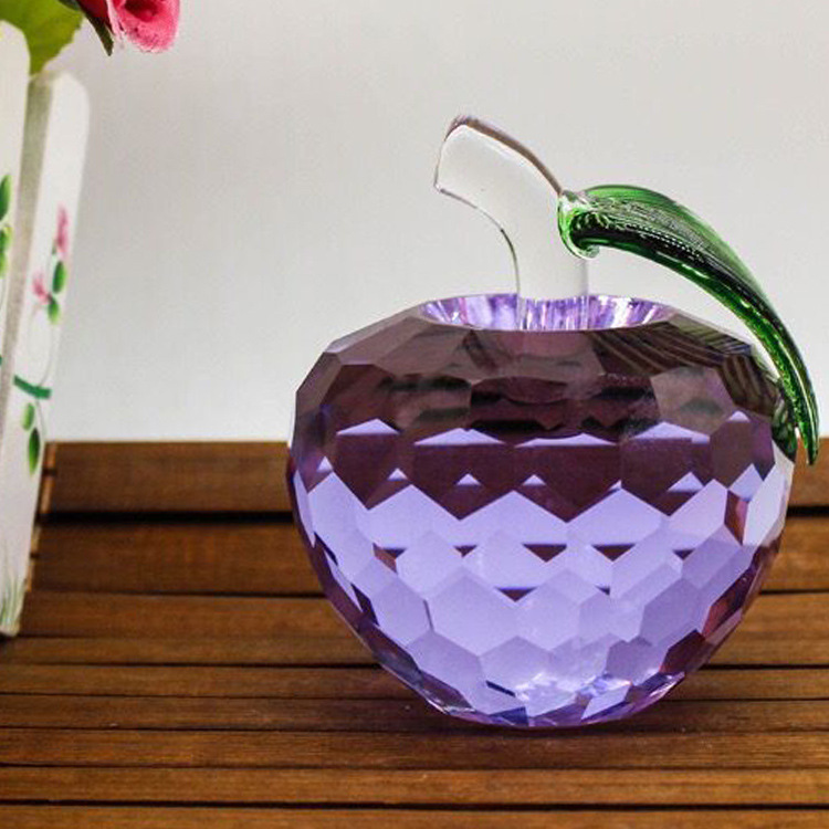 Christmas Eve Christmas Crystal Apple Color Crystal Souvenir Celebration Gift Crystal Crafts