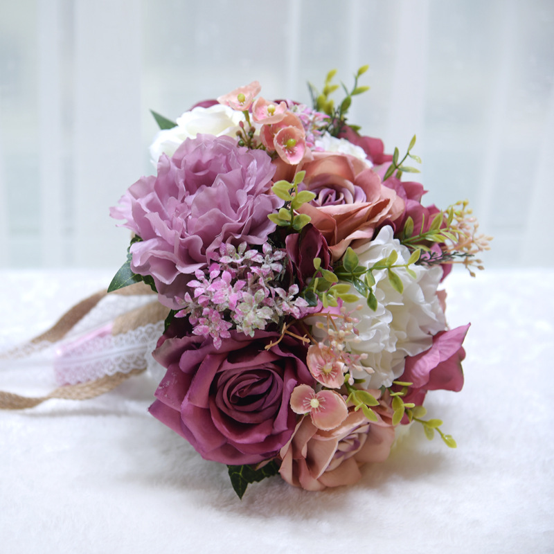 Eternal Angel Bouquet D786 Artificial Flower Rose Silk Flower Outdoor Mori Style Wedding Bridal Bouquet Eternal Angel Bouquet D786 Artificial Flower Rose Silk Flower Outdoor Mori Style Wedding Bridal Bouquet