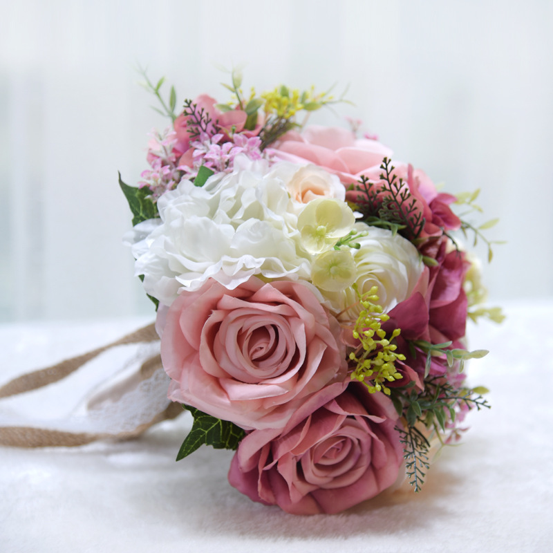 Eternal Angel Bouquet D786 Artificial Flower Rose Silk Flower Outdoor Mori Style Wedding Bridal Bouquet Eternal Angel Bouquet D786 Artificial Flower Rose Silk Flower Outdoor Mori Style Wedding Bridal Bouquet
