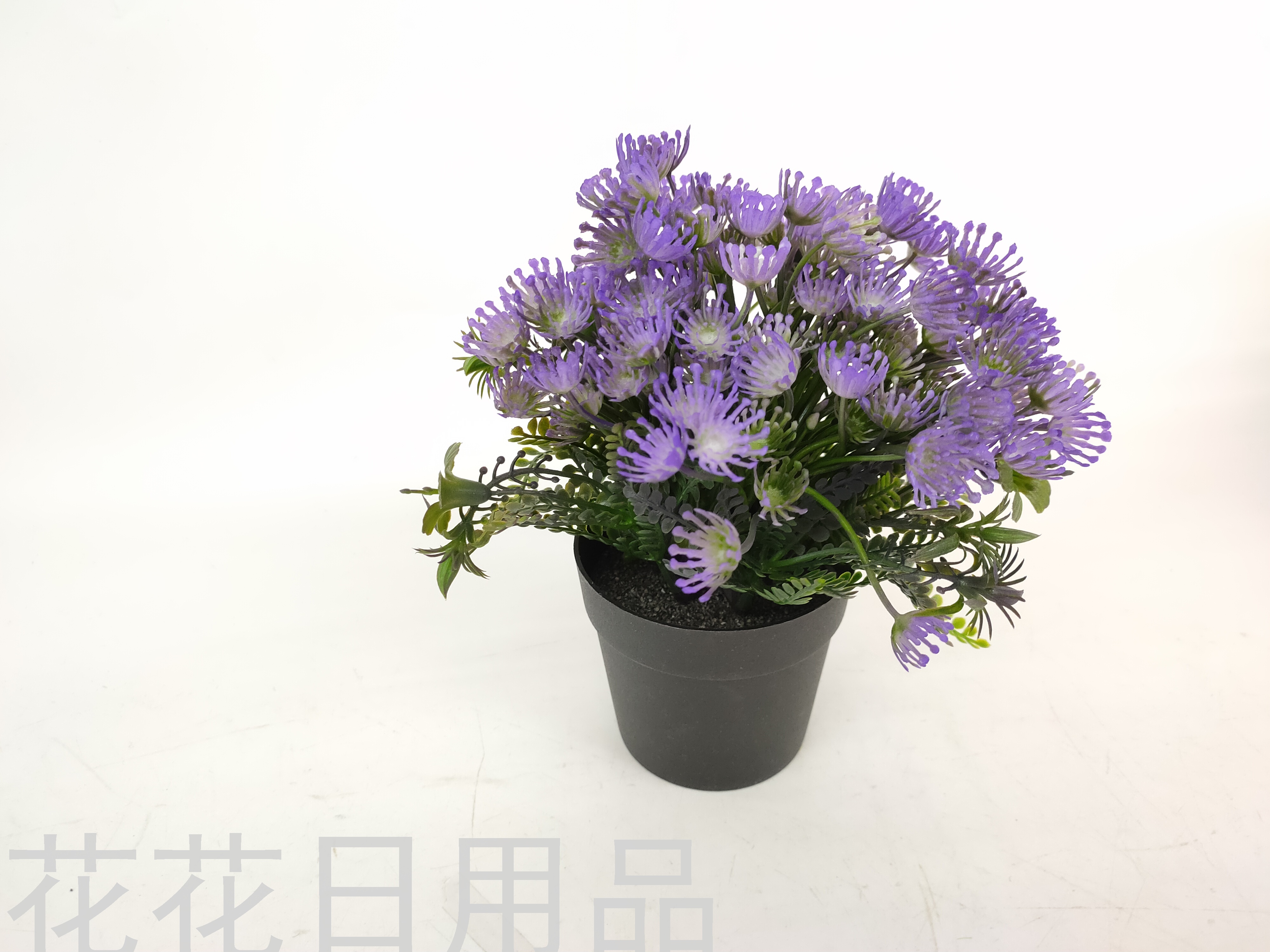 New Artificial Flower Black Plastic Basin Dandelion Bonsai Decoration Living Room Dining Room and Other Ornaments