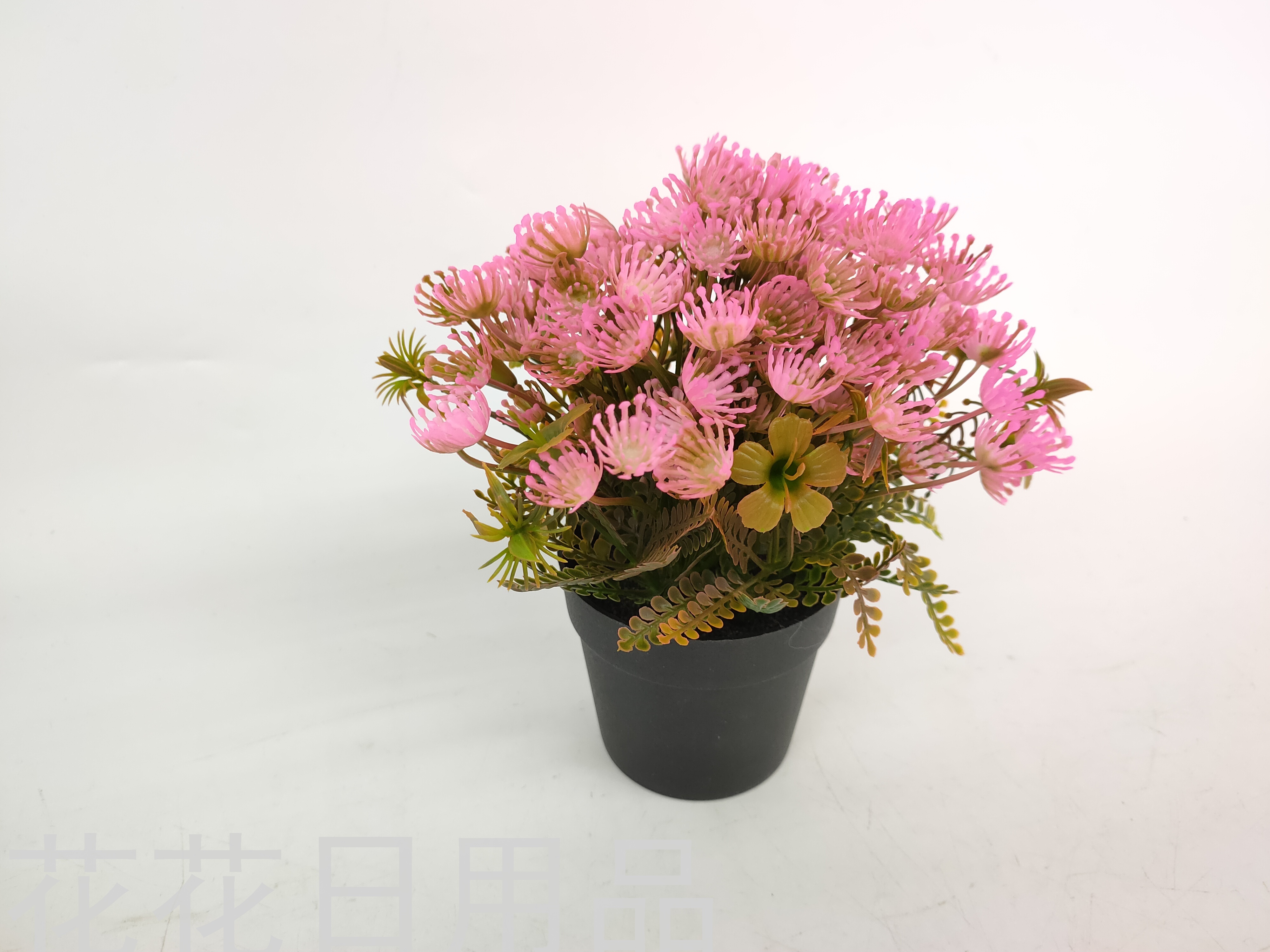 New Artificial Flower Black Plastic Basin Dandelion Bonsai Decoration Living Room Dining Room and Other Ornaments