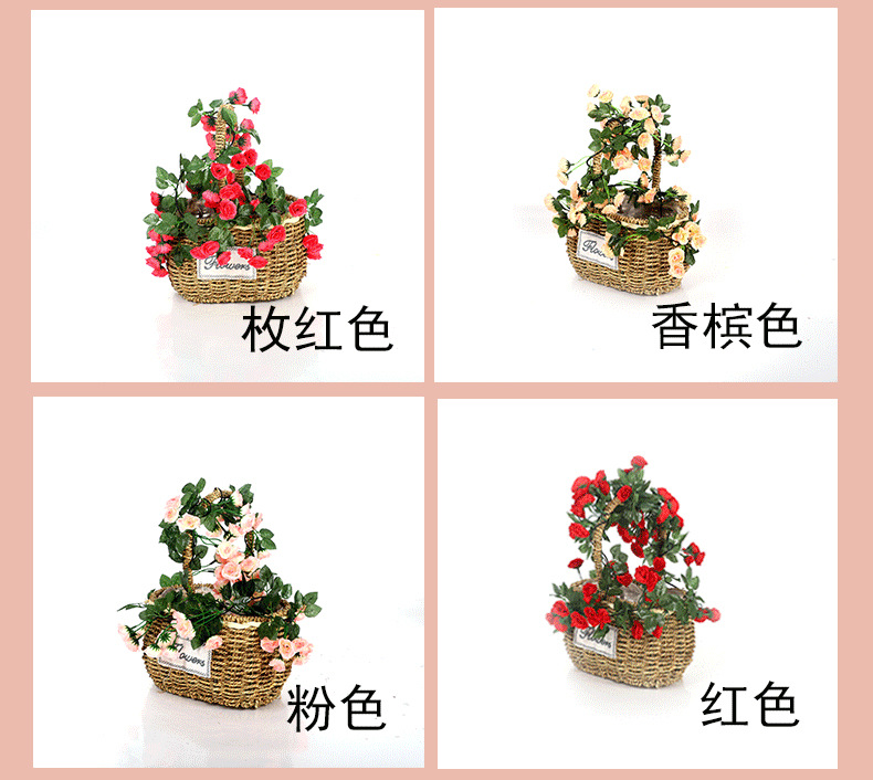 Artificial Flower Rattan 10 Roses Bouquet Decoration Long Hanging Flower Winding Air Conditioner Pipe Hiding Fake Flower Vine Wholesale