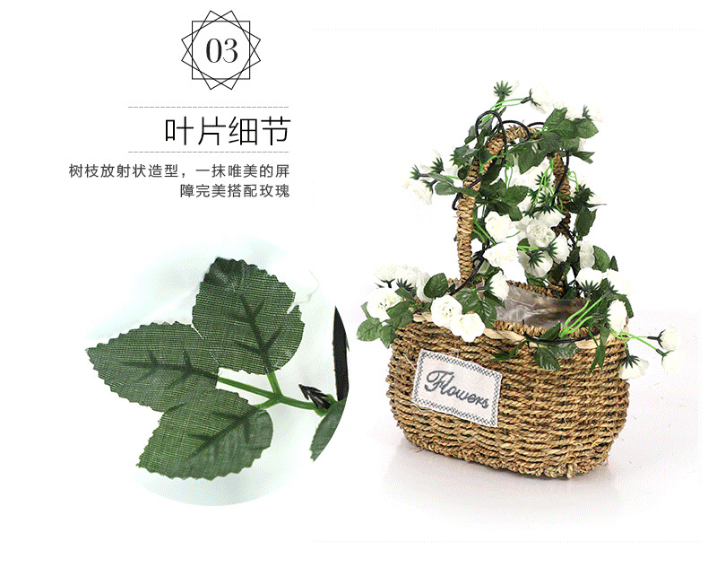 Artificial Flower Rattan 10 Roses Bouquet Decoration Long Hanging Flower Winding Air Conditioner Pipe Hiding Fake Flower Vine Wholesale