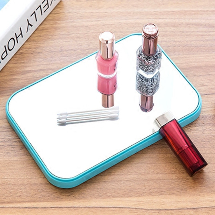6371 HD One-Sided Makeup Mirror Simple Desktop Colorful Dressing Mirror Foldable and Portable Large Square Princess Mirror