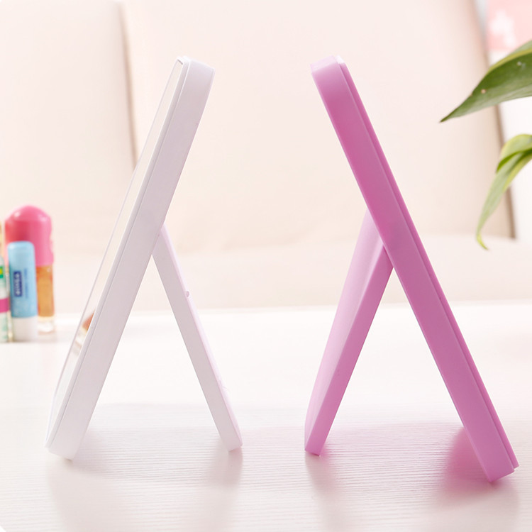 6371 HD One-Sided Makeup Mirror Simple Desktop Colorful Dressing Mirror Foldable and Portable Large Square Princess Mirror