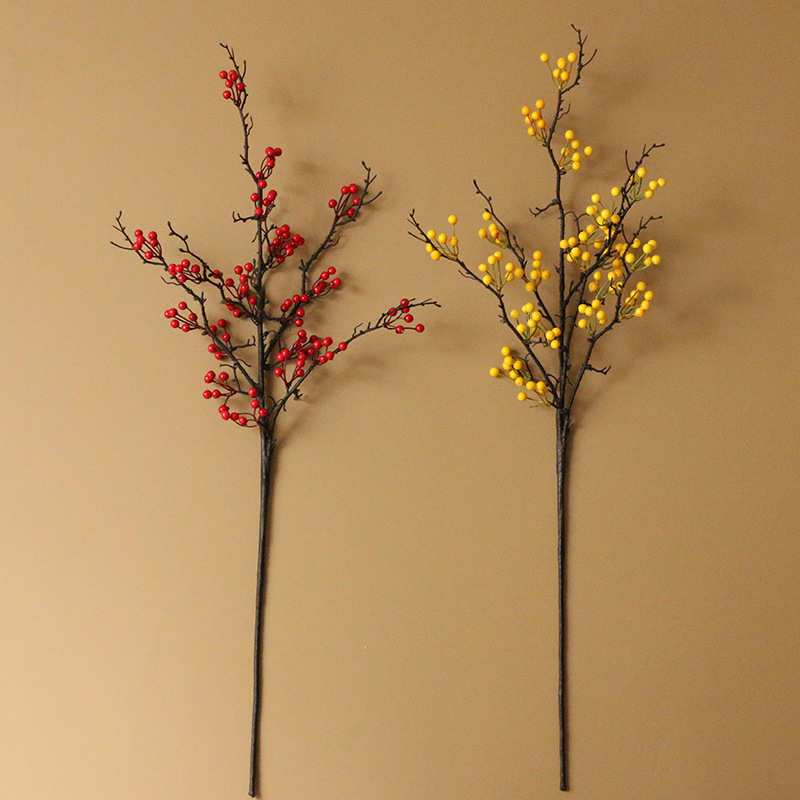 Simulation Berries European-Style Christmas Decoration Artificial Flower Artificial Plant Hollyberry Floor-Standing Decorations Artificial Artificial Flower Decoration
