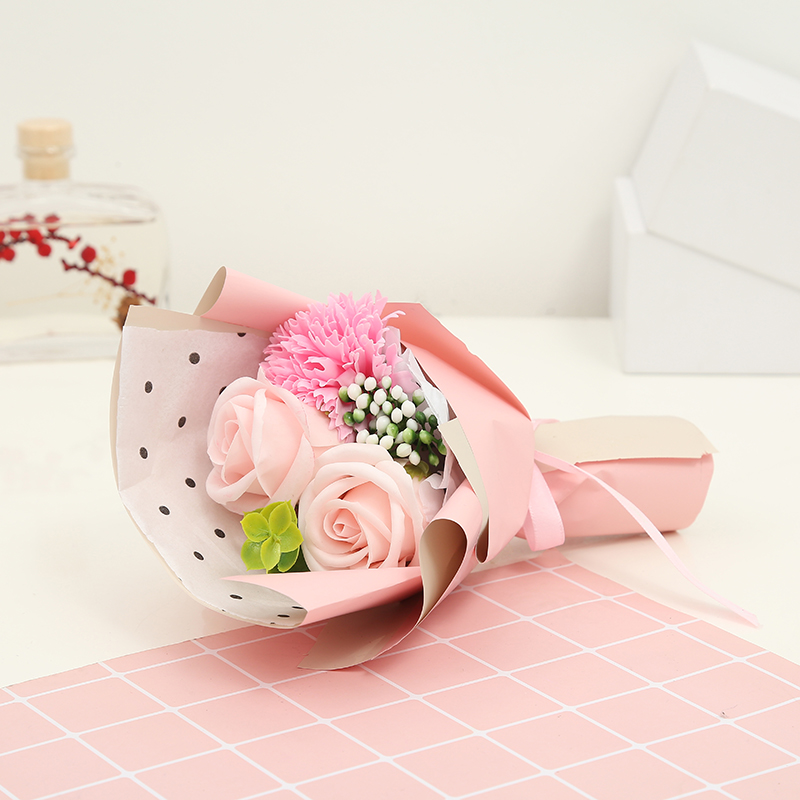 Teacher's Day Valentine's Day Gift Carnation Soap Flower Artificial Flower Rose Cross-Border Wholesale Handbag