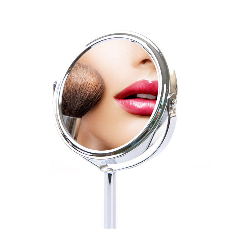 HD Double-Sided Desktop Makeup Mirror Metal Magnifying Desktop Small Mirror Large Office Rotating Mirror Dressing Mirror