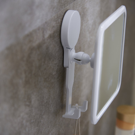 Bathroom Makeup Mirror Wall Hanging Portable Small Square Mirror Girl&#039;s Heart Dressing Mirror Punch-Free Factory Direct Sales Customization