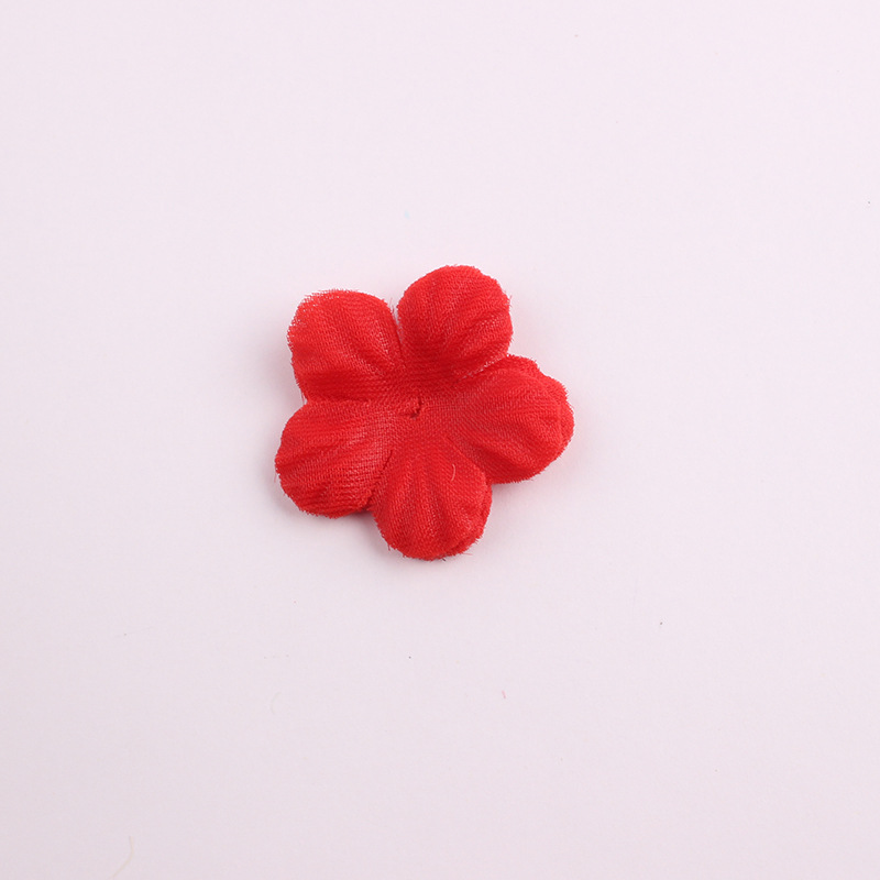Korean Style New Accessories Accessories Artificial Flower Piece Handmade Five Petal Flower Pieces Headband Hairpin DIY Accessories Material