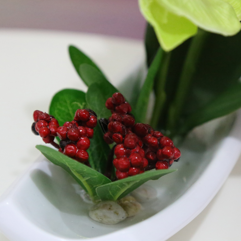 Table flower art adornment butterfly orchid artificial flower TV cabinet potted plant to set up a flower 