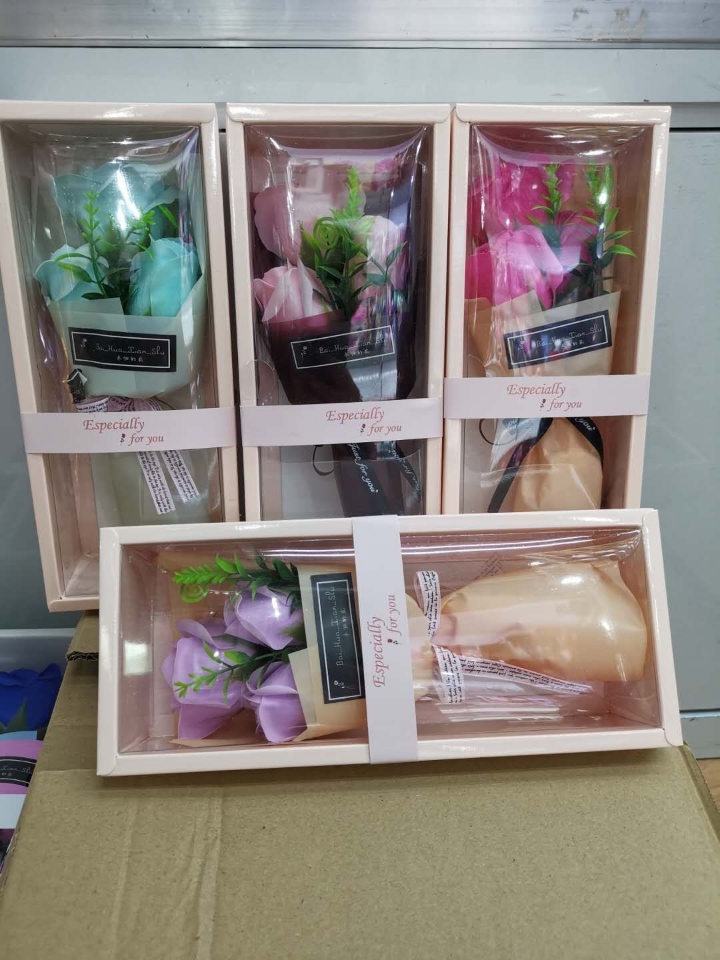 Teacher&#039;s Day Gift Gift Box 3 Soap Roses Artificial Flower Birthday Mother&#039;s Day Valentine&#039;s Day Gift