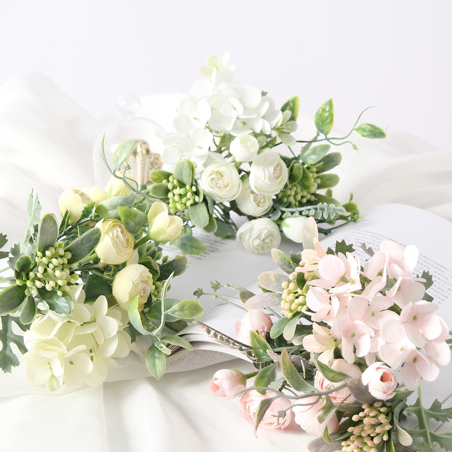 Artificial Rose Nordic Ins Wedding Bouquet Holder Fake Flower Wedding Silk Flower Photography Art Home Decoration Artificial Flower