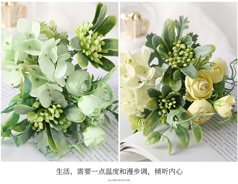 Artificial Rose Nordic Ins Wedding Bouquet Holder Fake Flower Wedding Silk Flower Photography Art Home Decoration Artificial Flower