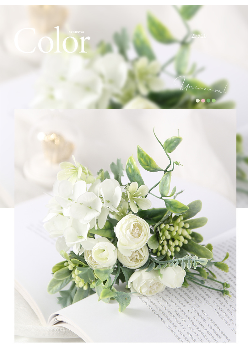 Artificial Rose Nordic Ins Wedding Bouquet Holder Fake Flower Wedding Silk Flower Photography Art Home Decoration Artificial Flower