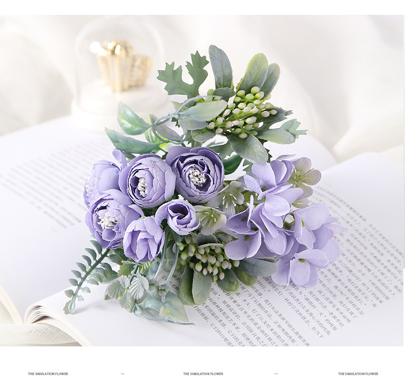 Artificial Rose Nordic Ins Wedding Bouquet Holder Fake Flower Wedding Silk Flower Photography Art Home Decoration Artificial Flower