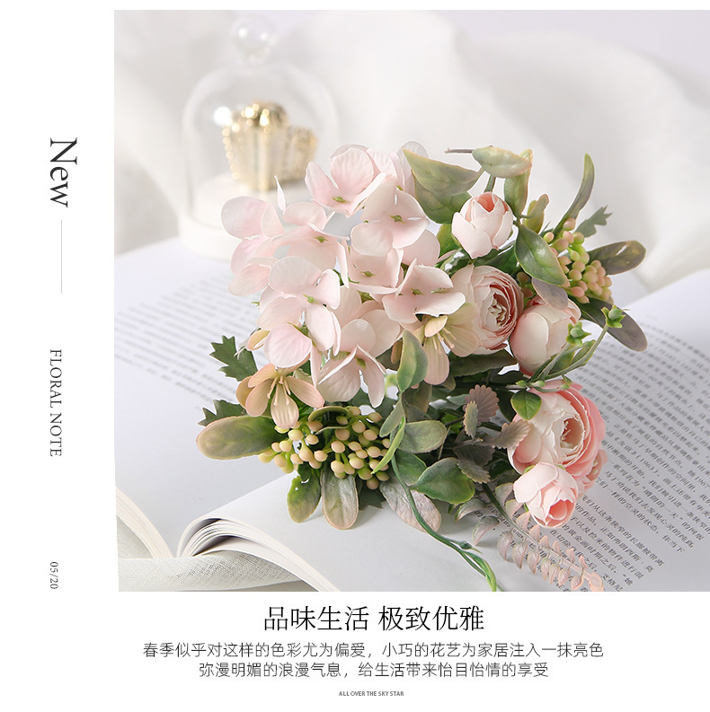Artificial Rose Nordic Ins Wedding Bouquet Holder Fake Flower Wedding Silk Flower Photography Art Home Decoration Artificial Flower