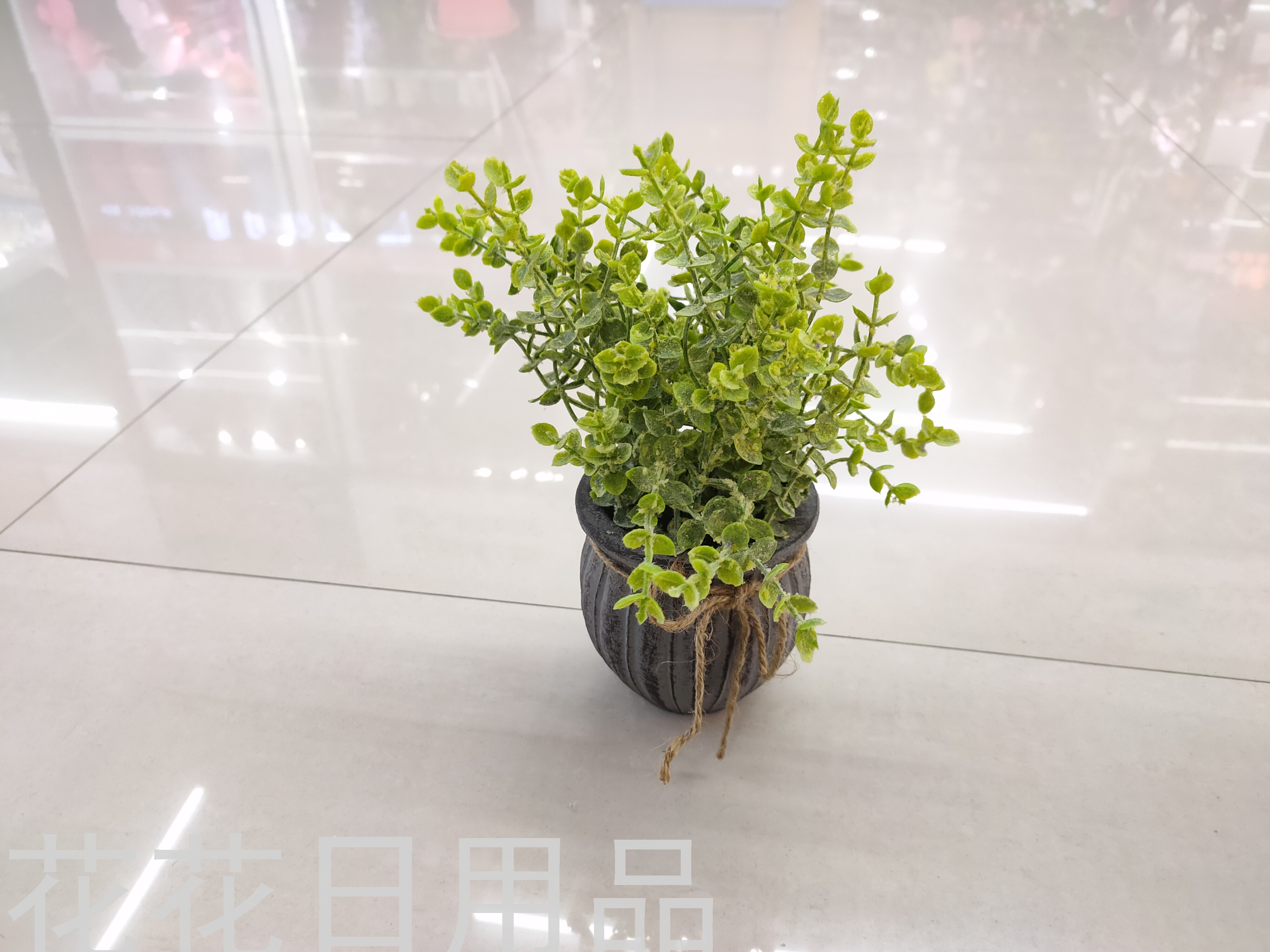 New Artificial Flower Cement Pots plus Pink Eucalyptus Greenery Bonsai Decoration Living Room Restaurant Decoration