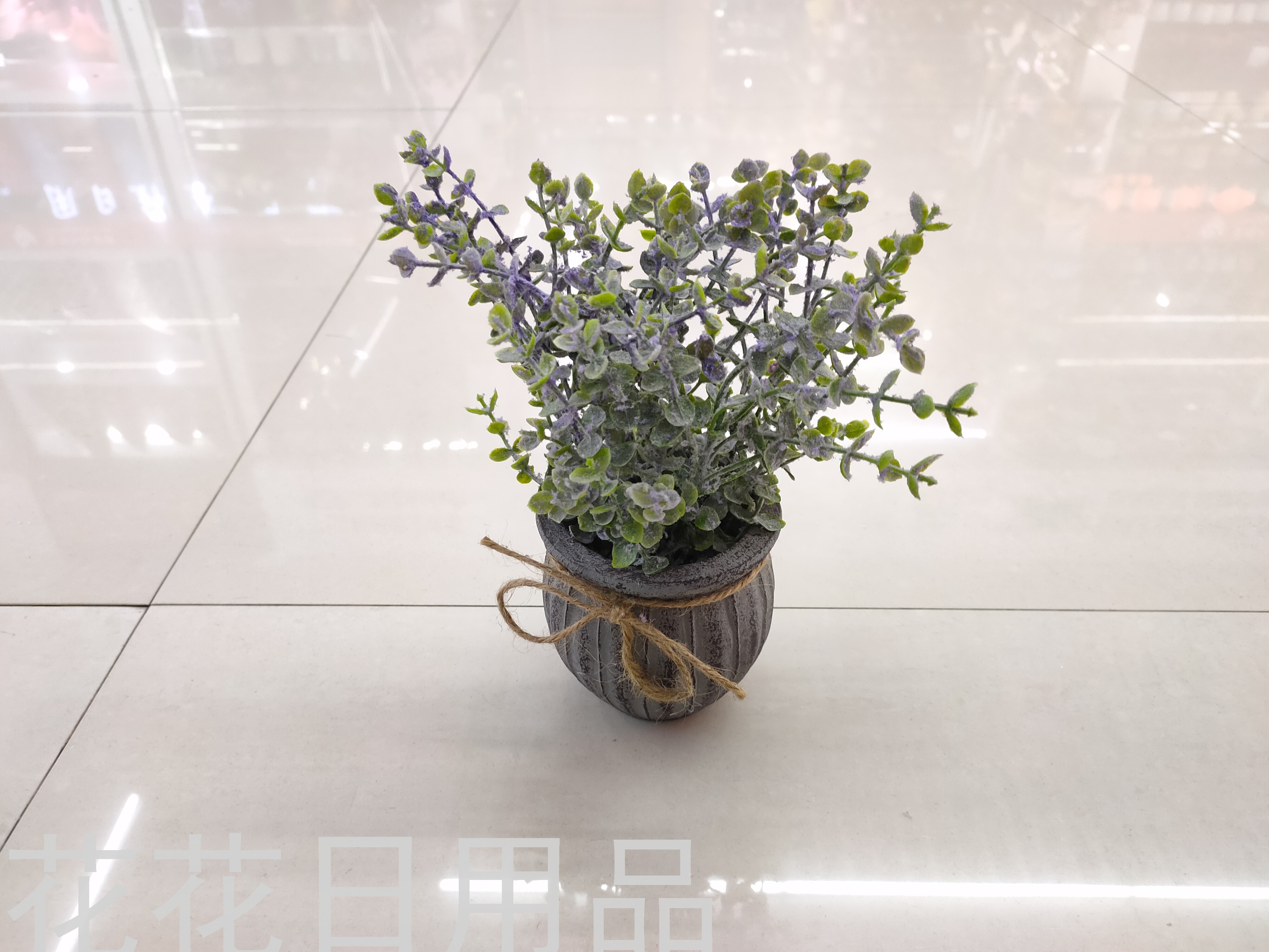 New Artificial Flower Cement Pots plus Pink Eucalyptus Greenery Bonsai Decoration Living Room Restaurant Decoration