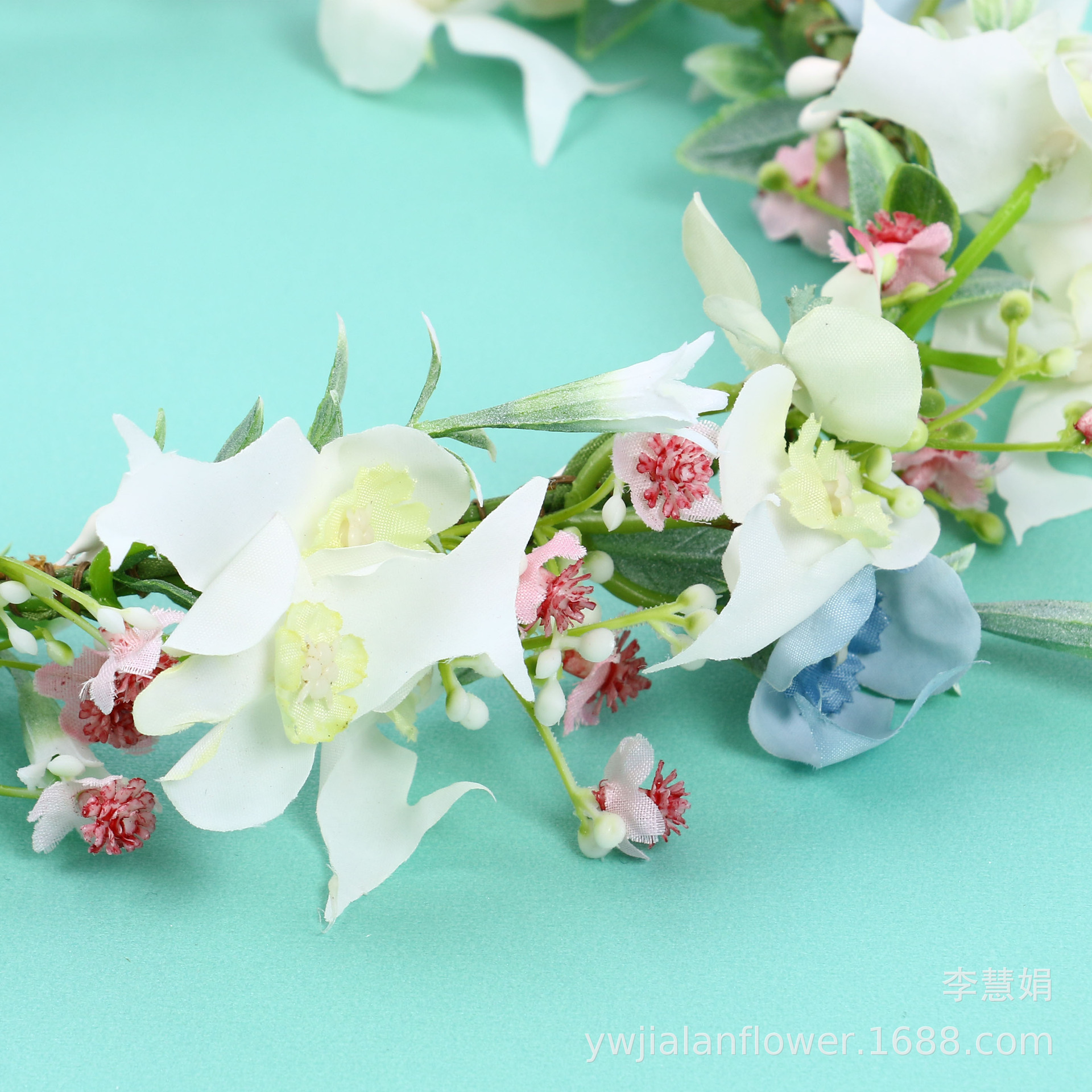 Mori Girl Artificial Flower Garland Hairware Seaside Holiday Headdress Flower Studio Photography Bride and Bridesmaid Accessories
