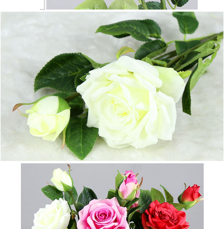 Artificial flower simulation flower living room tea table set TV cabinet Paris rose bouquets for valentine's day gifts.
