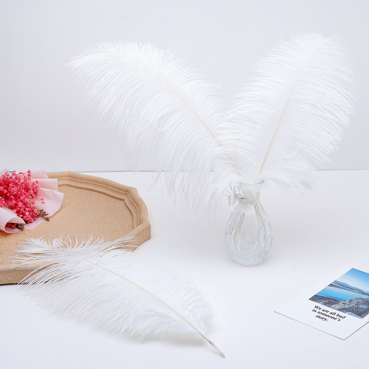 Factory in Stock 25-30cm Colorful Ostrich Feather Wedding Flower Arrangement Decoration DIY Ornament Accessories Variety Feather