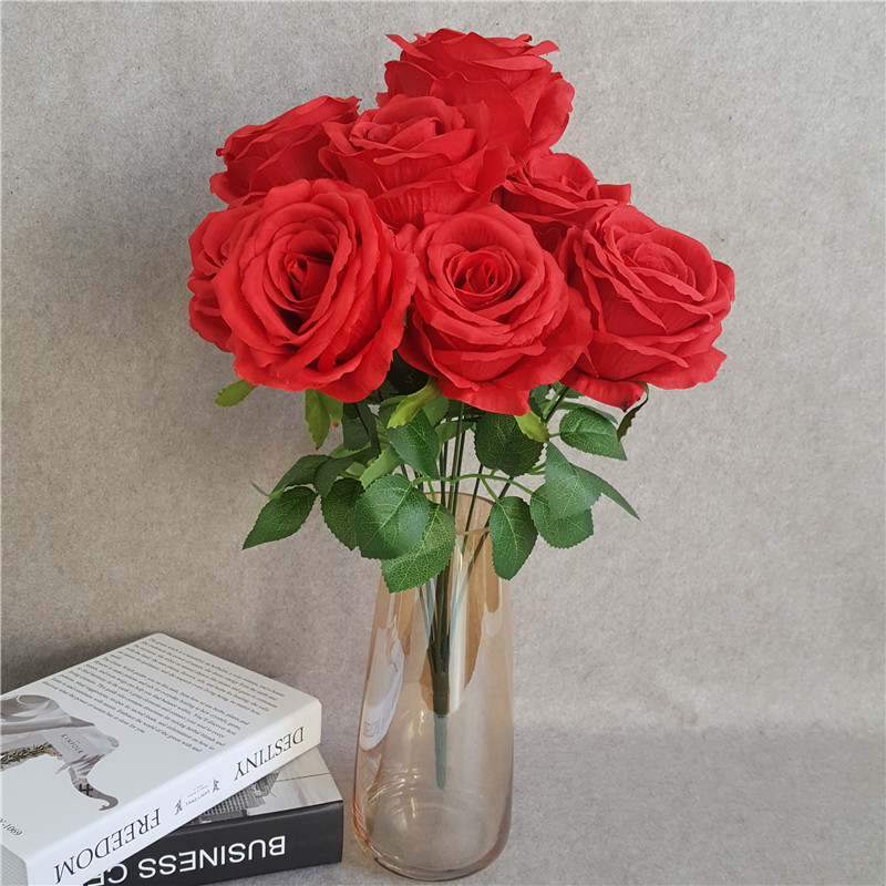 Wholesale 10 French Artificial Rose Bouquet Wedding Ornamental Flower Home Decoration Wedding flower Wholesale 10 French Artificial Rose Bouquet Wedding Ornamental Flower Home Decoration Wedding flower