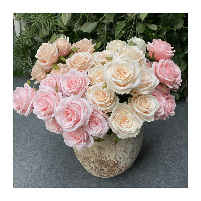 9-Head Rose Wedding Garden Decoration Indoor Living Room Decoration Artificial Wedding flower
