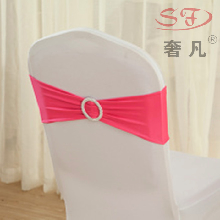 Free line type bowknot belt buckle elastic band set decoration wedding flower chair chair
