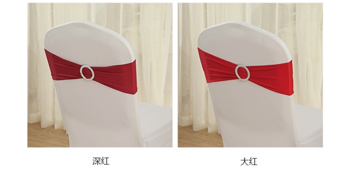 Free line type bowknot belt buckle elastic band set decoration wedding flower chair chair