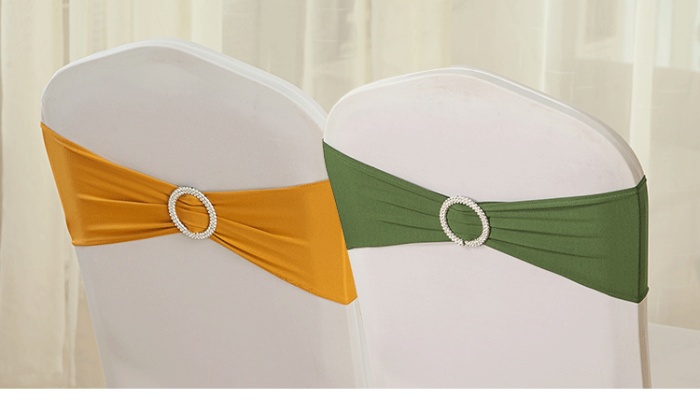 Free line type bowknot belt buckle elastic band set decoration wedding flower chair chair
