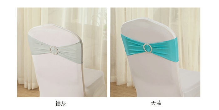 Free line type bowknot belt buckle elastic band set decoration wedding flower chair chair