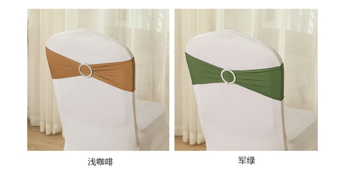 Free line type bowknot belt buckle elastic band set decoration wedding flower chair chair