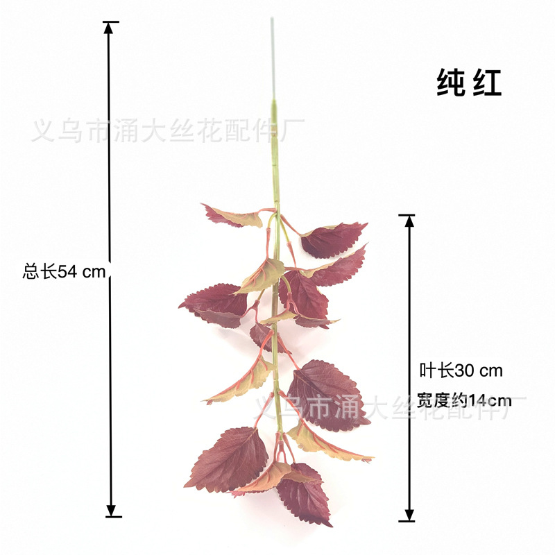 Imitate Leaves Simulation Colorful Su Wholesale Christmas Courtyard Decoration Engineering Wedding Flower Arrangement Green Plant Simulation Coleus