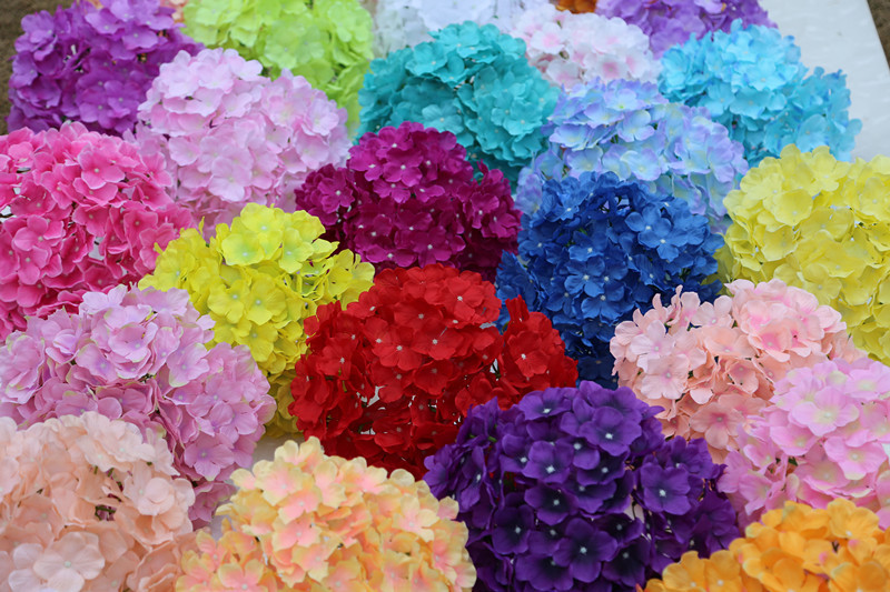 Simulated Pincushion Head Silk Flower Decorative Flower Wholesale European Wedding Flower Arch Flower Wall Flower Delivery 37 Colors