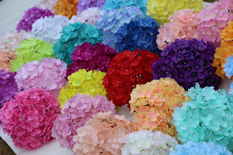 Simulated Pincushion Head Silk Flower Decorative Flower Wholesale European Wedding Flower Arch Flower Wall Flower Delivery 37 Colors
