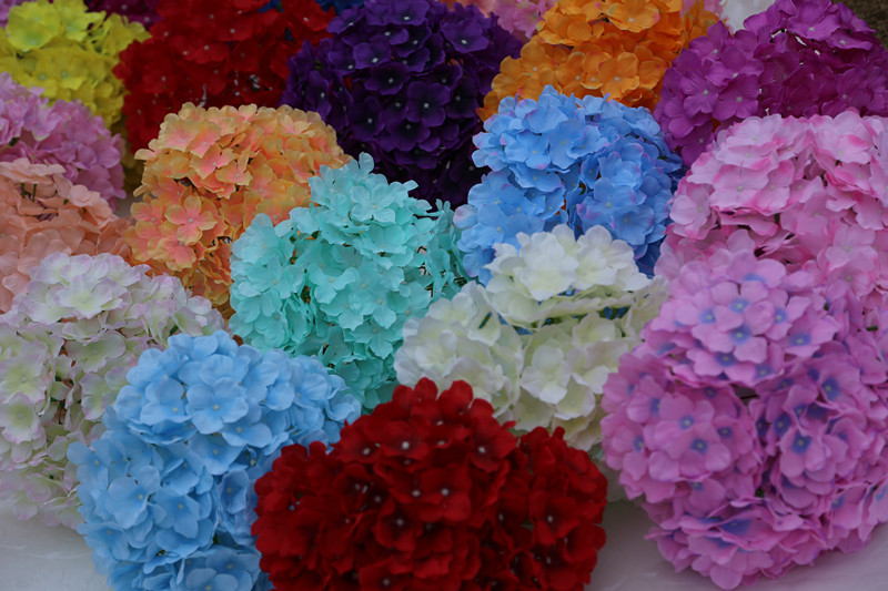 Simulated Pincushion Head Silk Flower Decorative Flower Wholesale European Wedding Flower Arch Flower Wall Flower Delivery 37 Colors