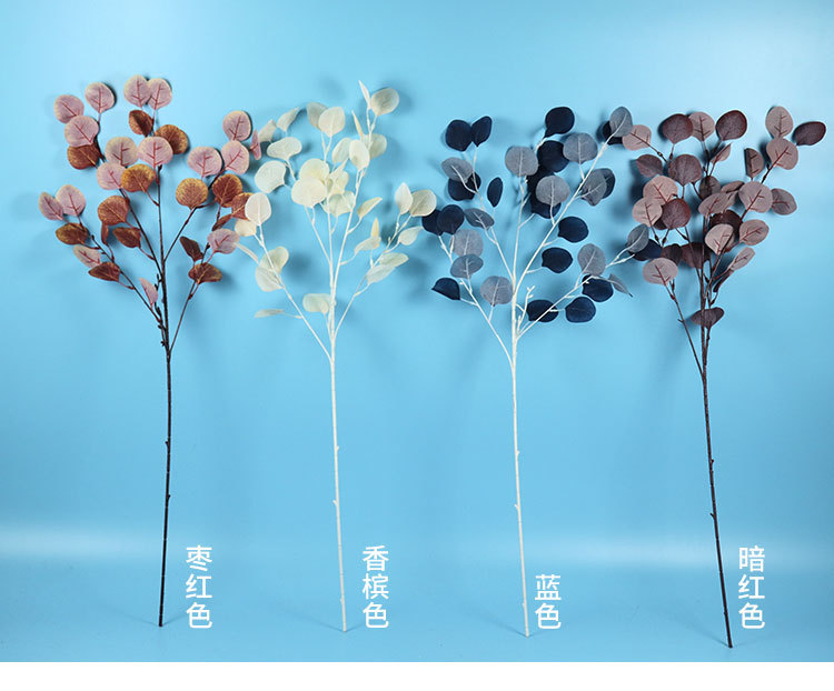 Spot Supply Simulation Apple Leaf Eucalyptus Leaf Wedding Flower Arrangement Leaf Material Wedding Hall Road Lead Ceiling Decoration Flower